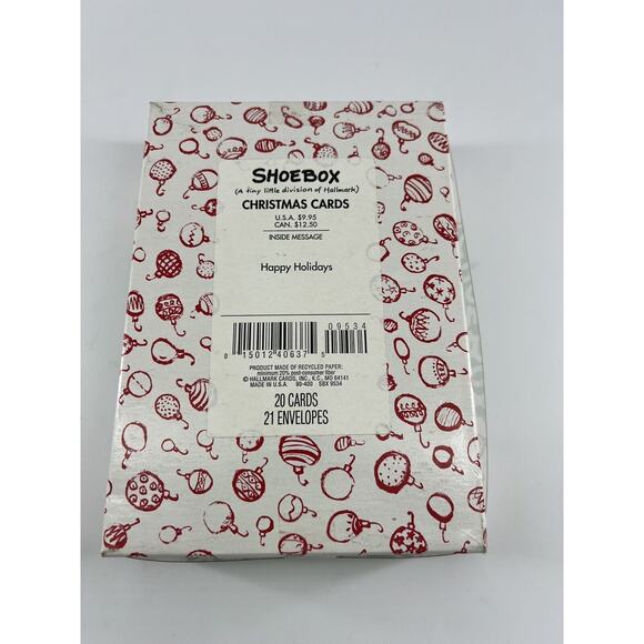 Vintage Shoebox Christmas Cards 20 Greeting Cards & 21 Envelopes 90s 3 Boxes New - Picture 5 of 7